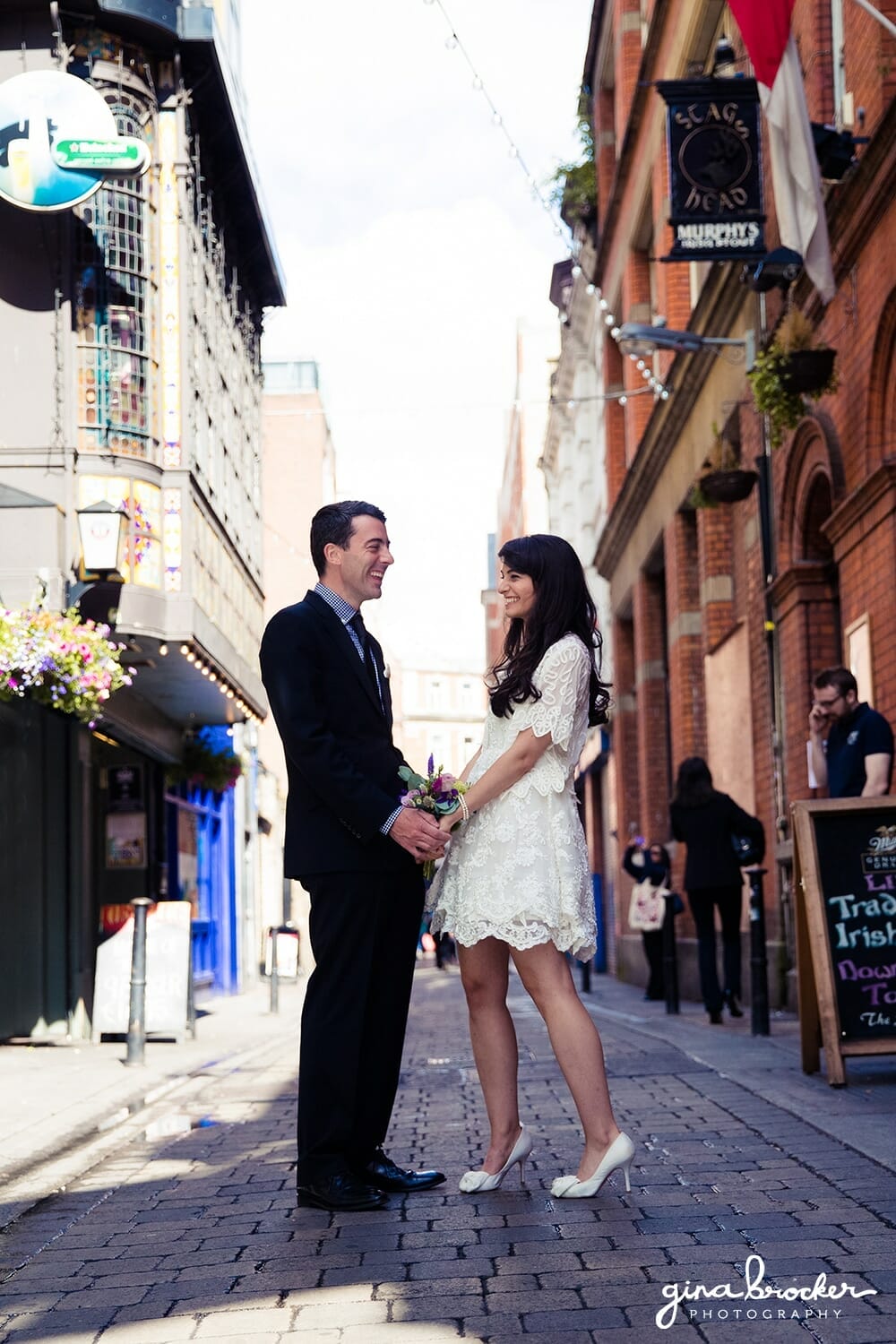 Sweet Bride and Groom portraits in City