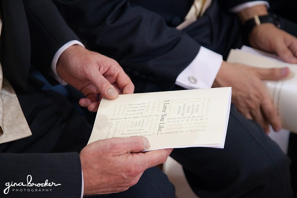 Sweet Wedding Programs Wedding Programs Boston Wedding Photographer