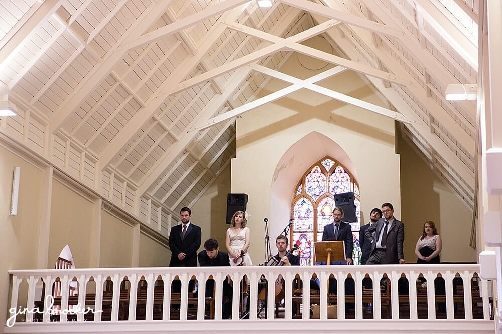 Musicians in Church Musician Ceremony Boston Wedding Photographer