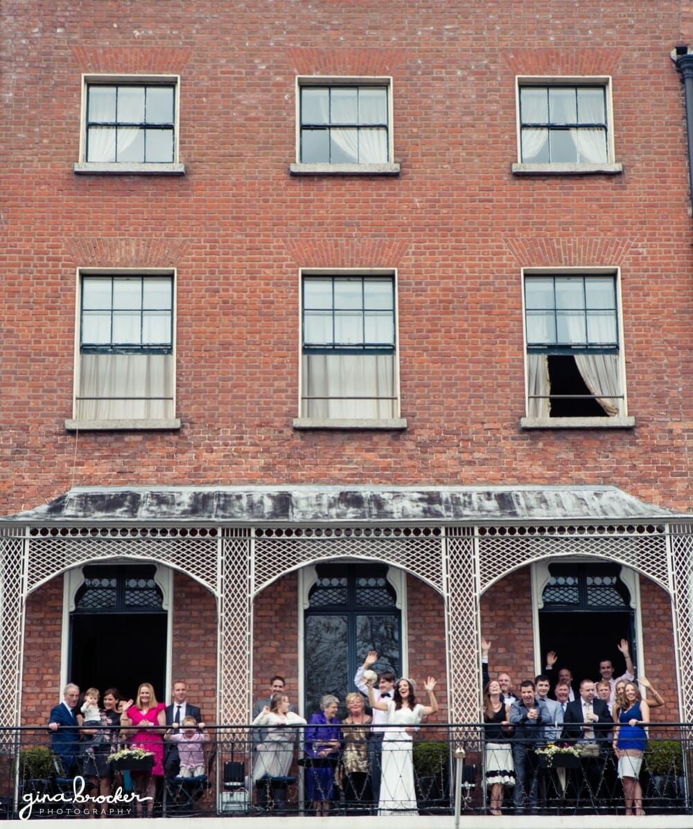 Wedding Photograph on balcony Family Wedding Photograph on balcony