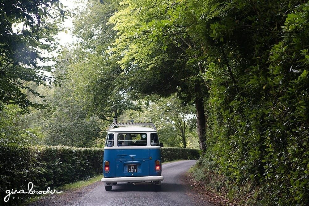 Something Blue Volkswagen Bus Wedding VW Bus Blue Boston Wedding Photographer