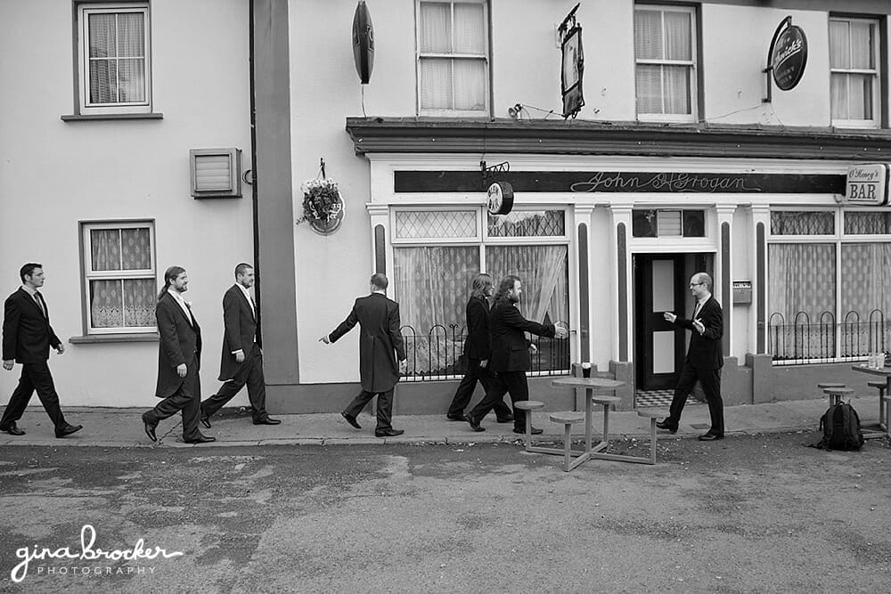Groom and Groomsmen in Pub