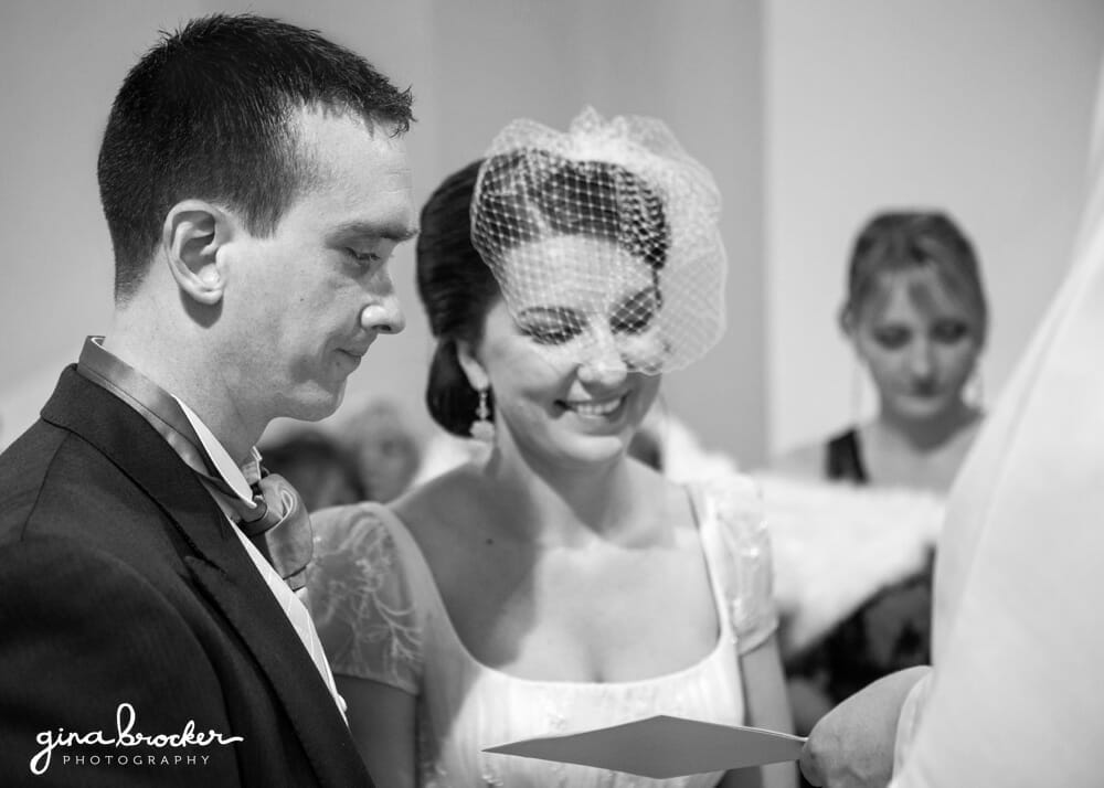 Bride and Groom Saying Wedding Vows
