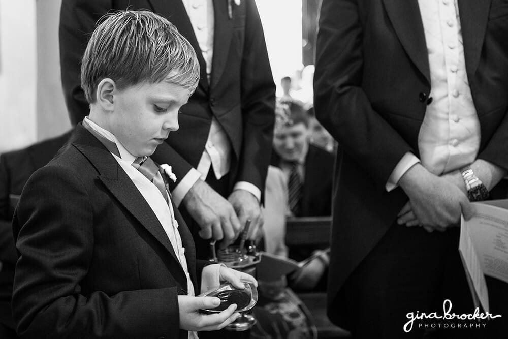 Ring Bearer at Wedding Ceremony