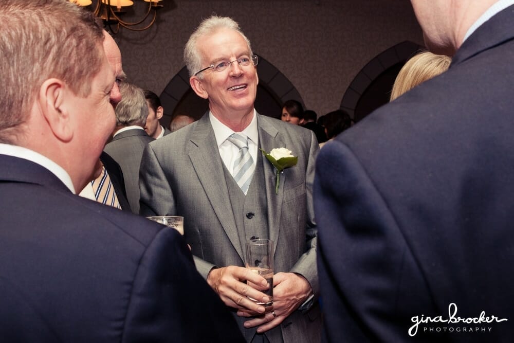 wedding drinks reception father at wedding drinks reception