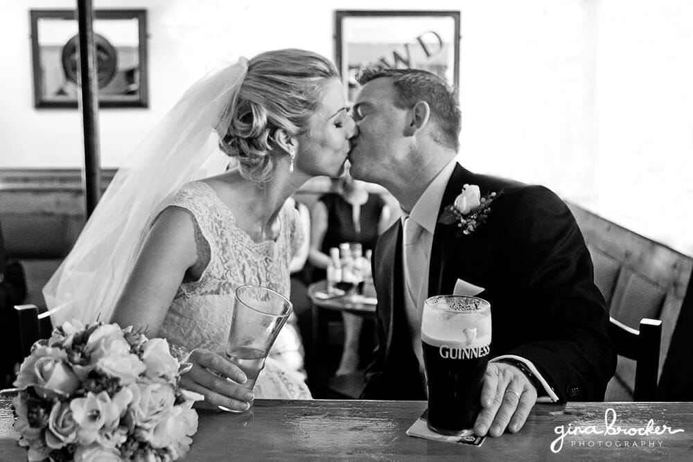 Bride and Groom Kiss at the Pub 33.Bride.Groom.Kissing.At.Pub.Boston.Wedding.Photographer