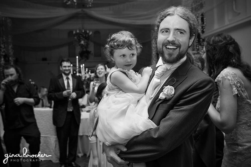 Groom Dancing with Flower Girl