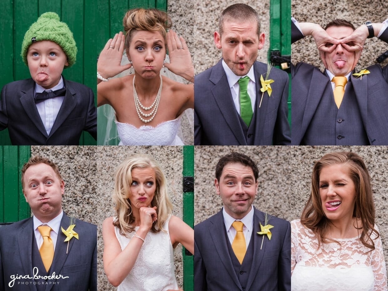 31.silly.fun.retro.wedding.party.portraits fun and silly portraits of the bride, groom, bridesmaids, groomsmen and pageboy during a fun and retro wedding
