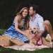 A picnic inspired Boston engagement shoot with a beautiful dog