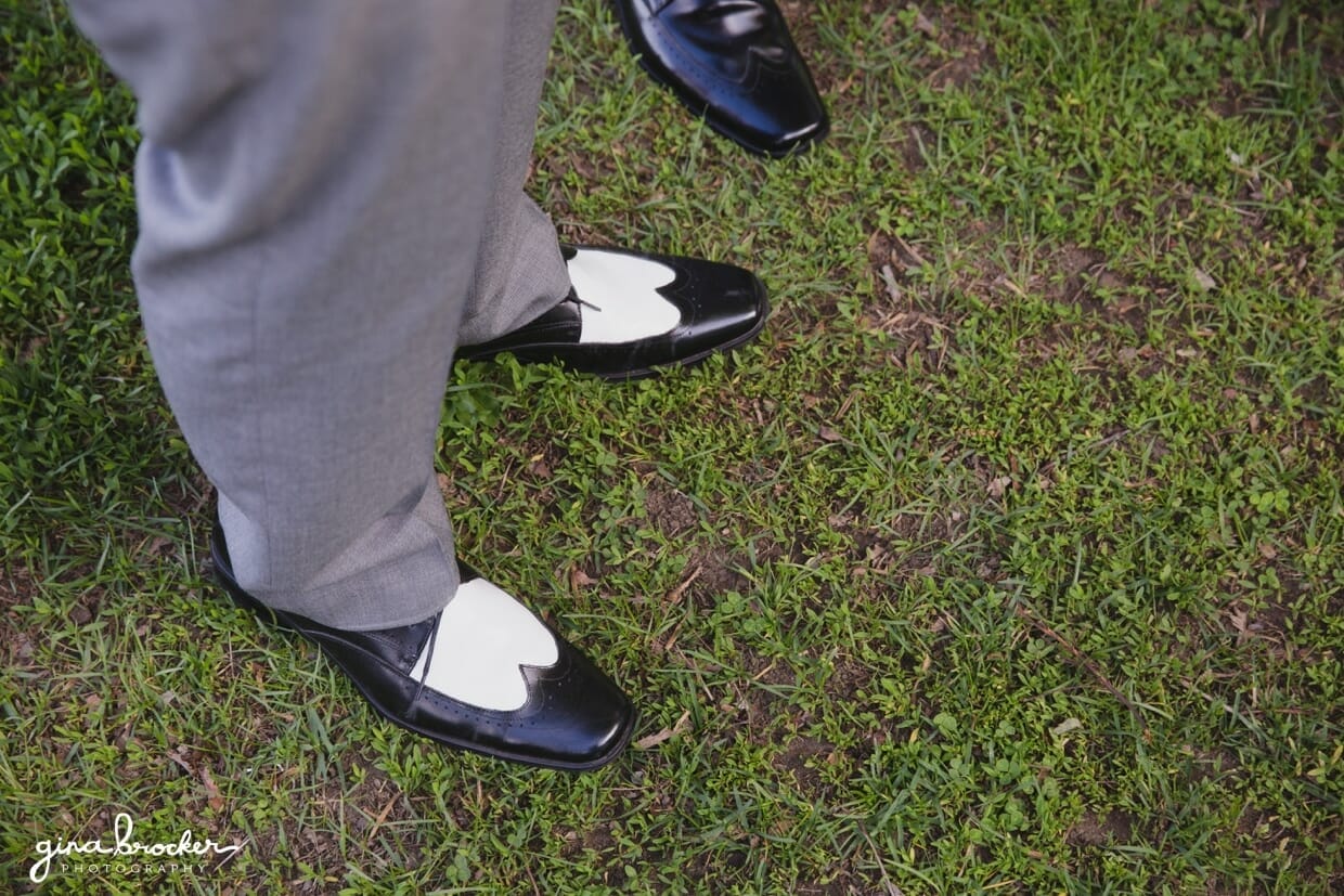 Unique and retro shoes for a groomsmen or groom