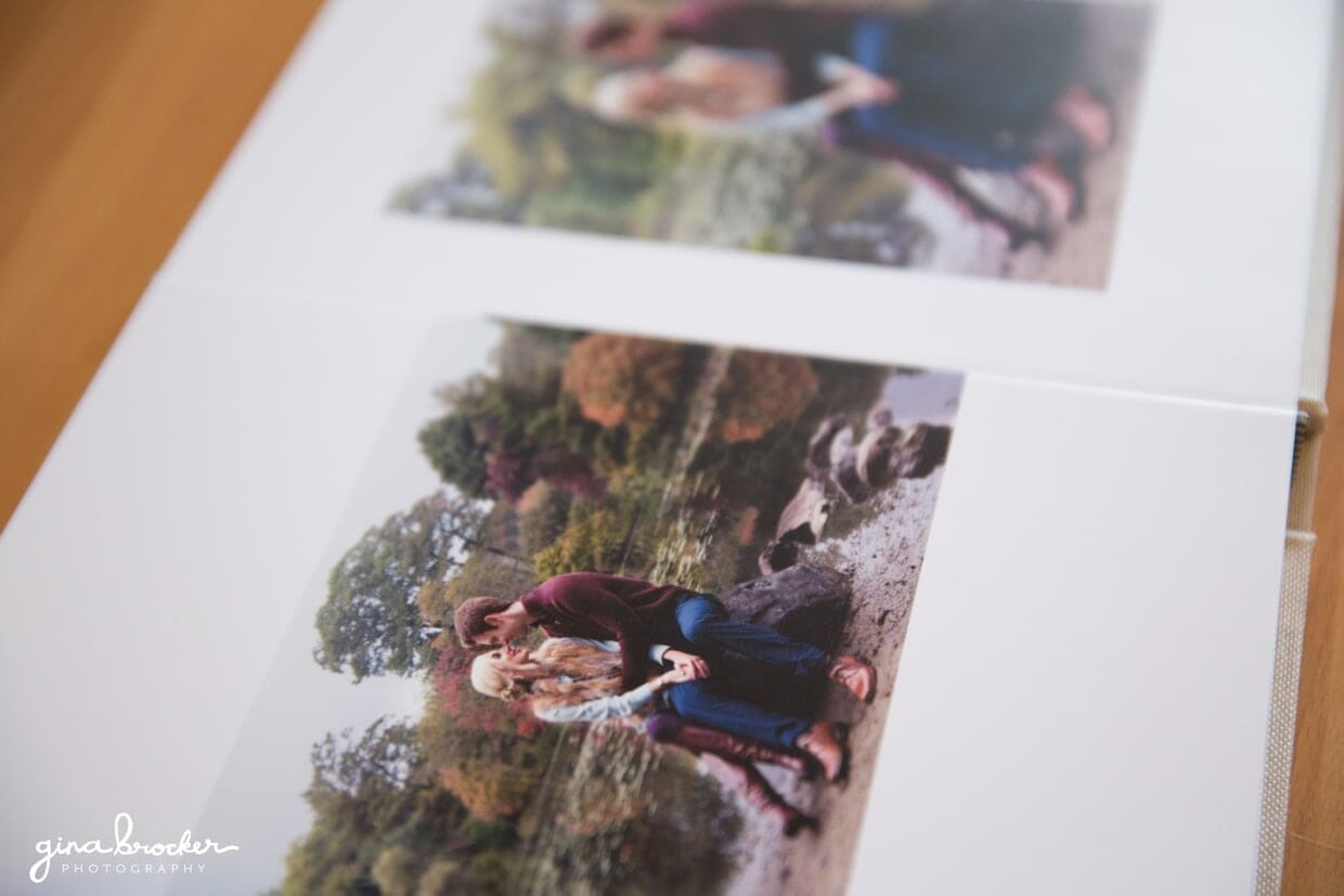 This high quality engagement album makes a beautiful and unique wedding guest book