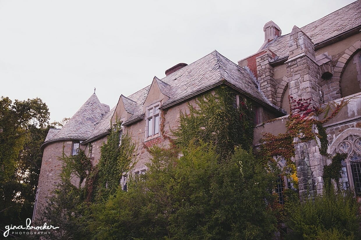 The beautiful Hammond Castle just before the start of a wedding ceremony