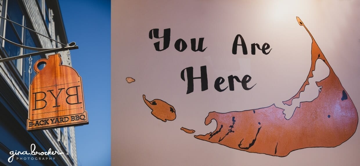 Backyard BBQ wedding rehearsal dinner in Nantucket, Massachusetts