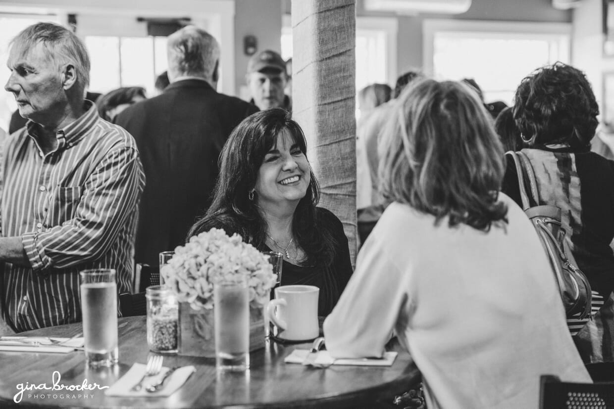 Photojournalistic photographs of a wedding rehearsal dinner at Back Yard BBQ in Nantucket, Massachusetts