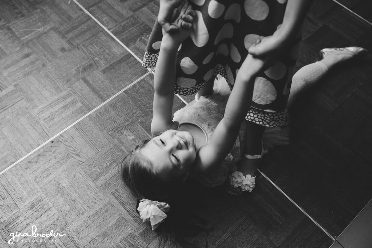 Kids dancing at an elegant and classic wedding reception in Massachusetts