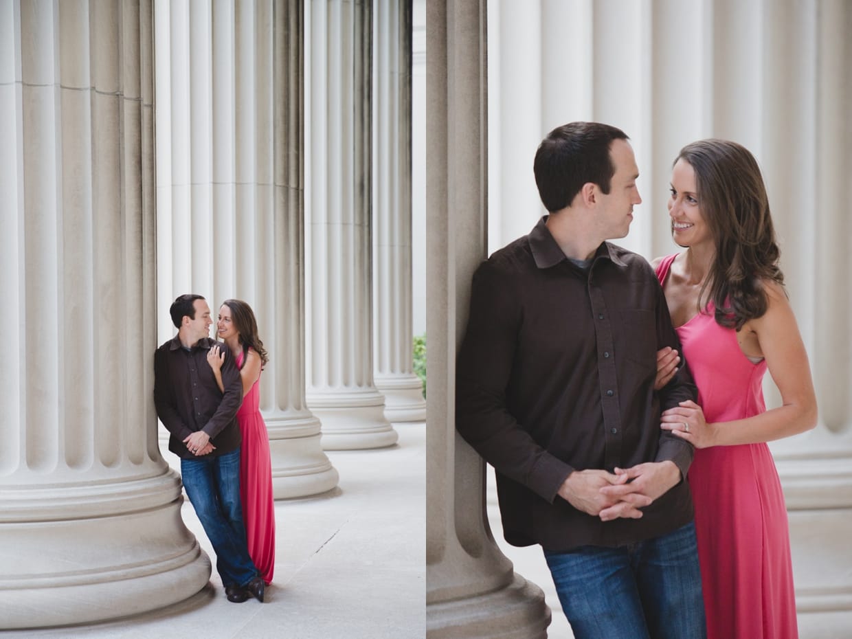A sweet portrait of a couple outside the Massachusetts Institute of Technology during their Anniversary Photo Session.