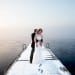 Relaxed portrait of a bride and groom during their winter wedding in Boston, Massachusetts