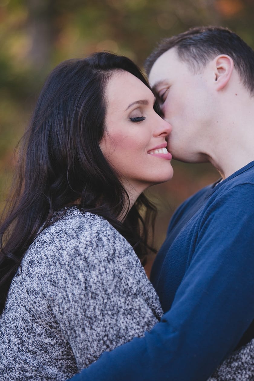 A sweet portrait of a couple at Borderland State Park during their engagement session