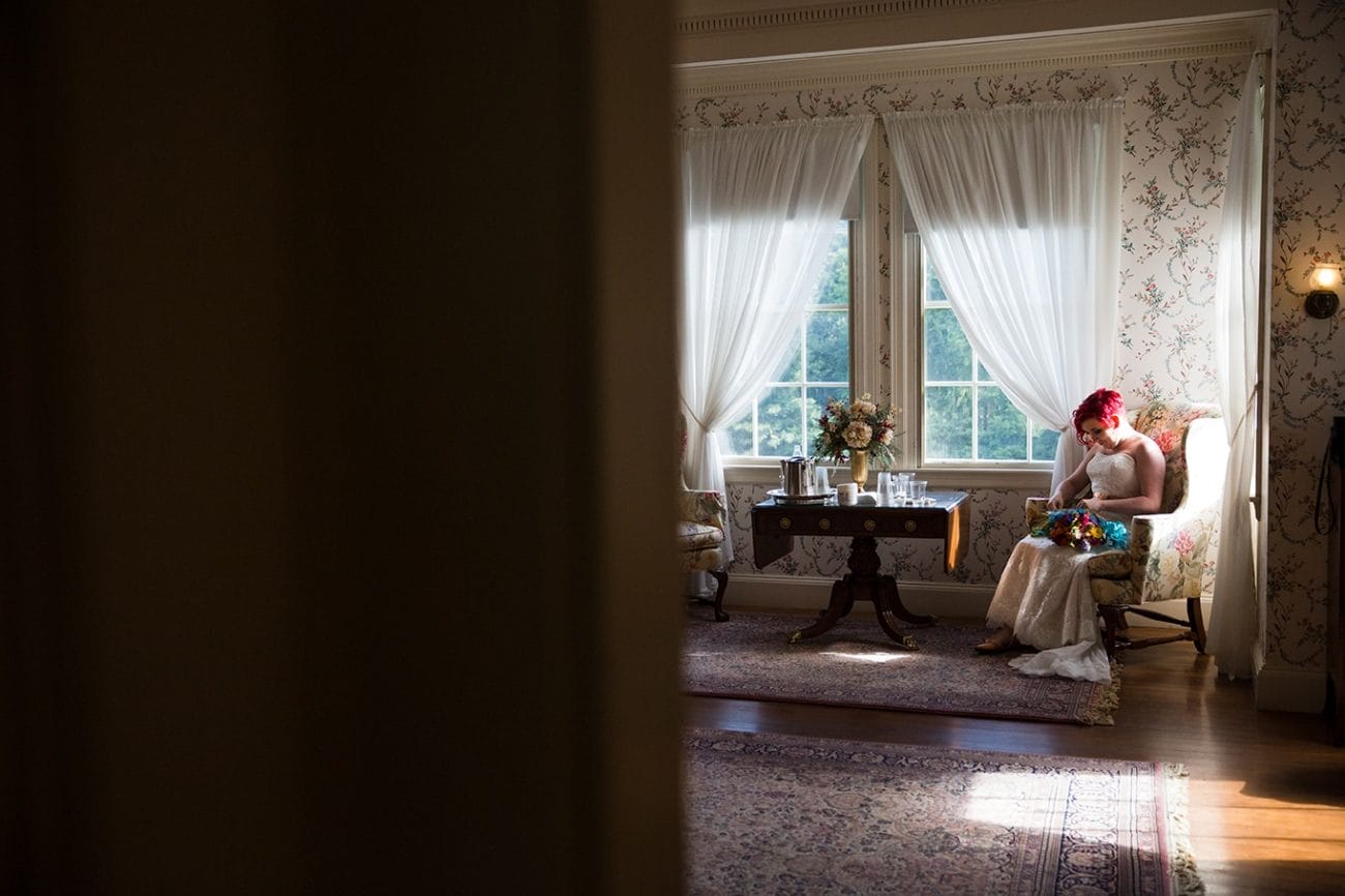 This documentary photograph of a bride before her lyman estate wedding is one of the best wedding photographs of 2016