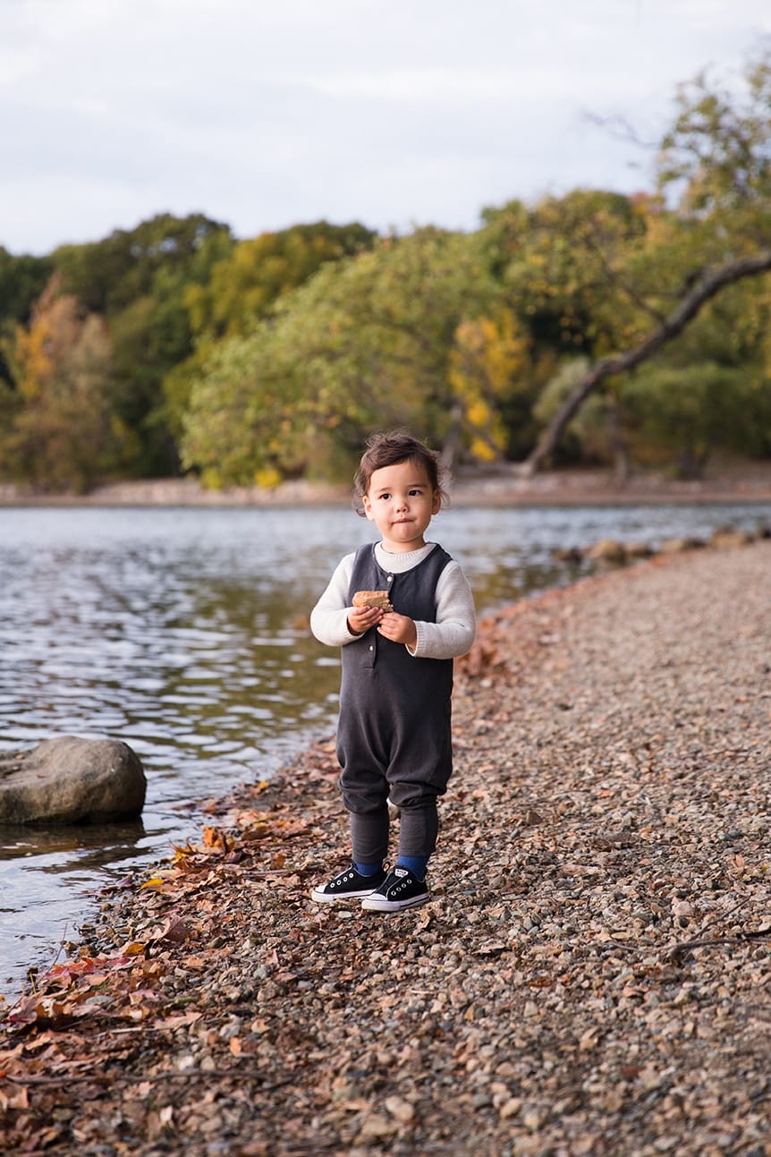 A documentary portrait of boy during a Jamaica Pond Family Photo Session in Boston