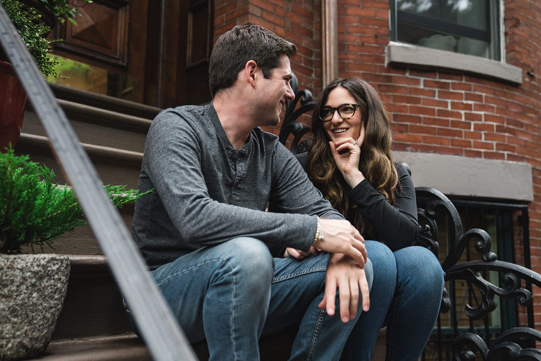 A documentary engagement session at home in Boston's South End