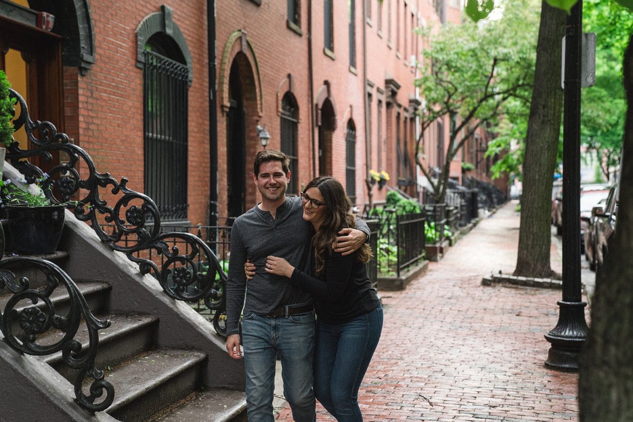 A documentary engagement session in their South End neighborhood of Boston