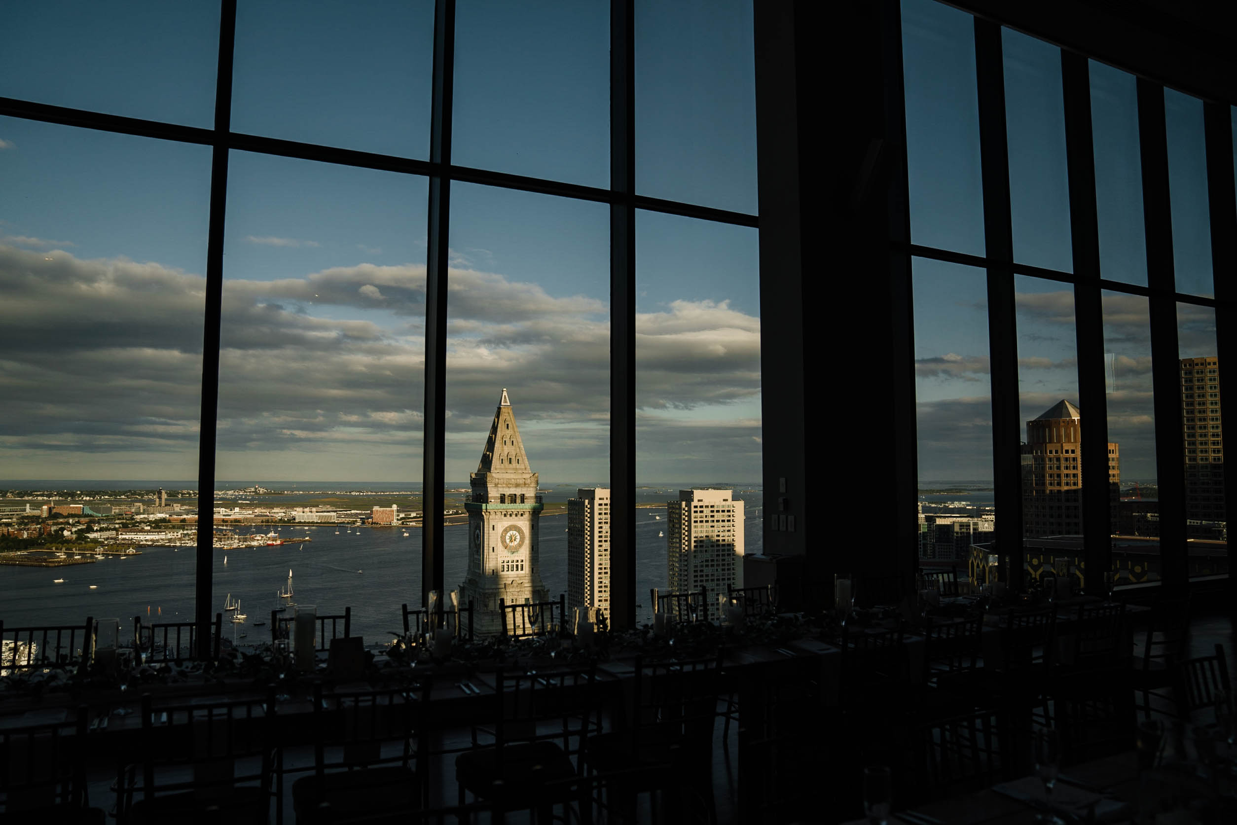 A best of Boston wedding photograph of the reception area at a State Room wedding