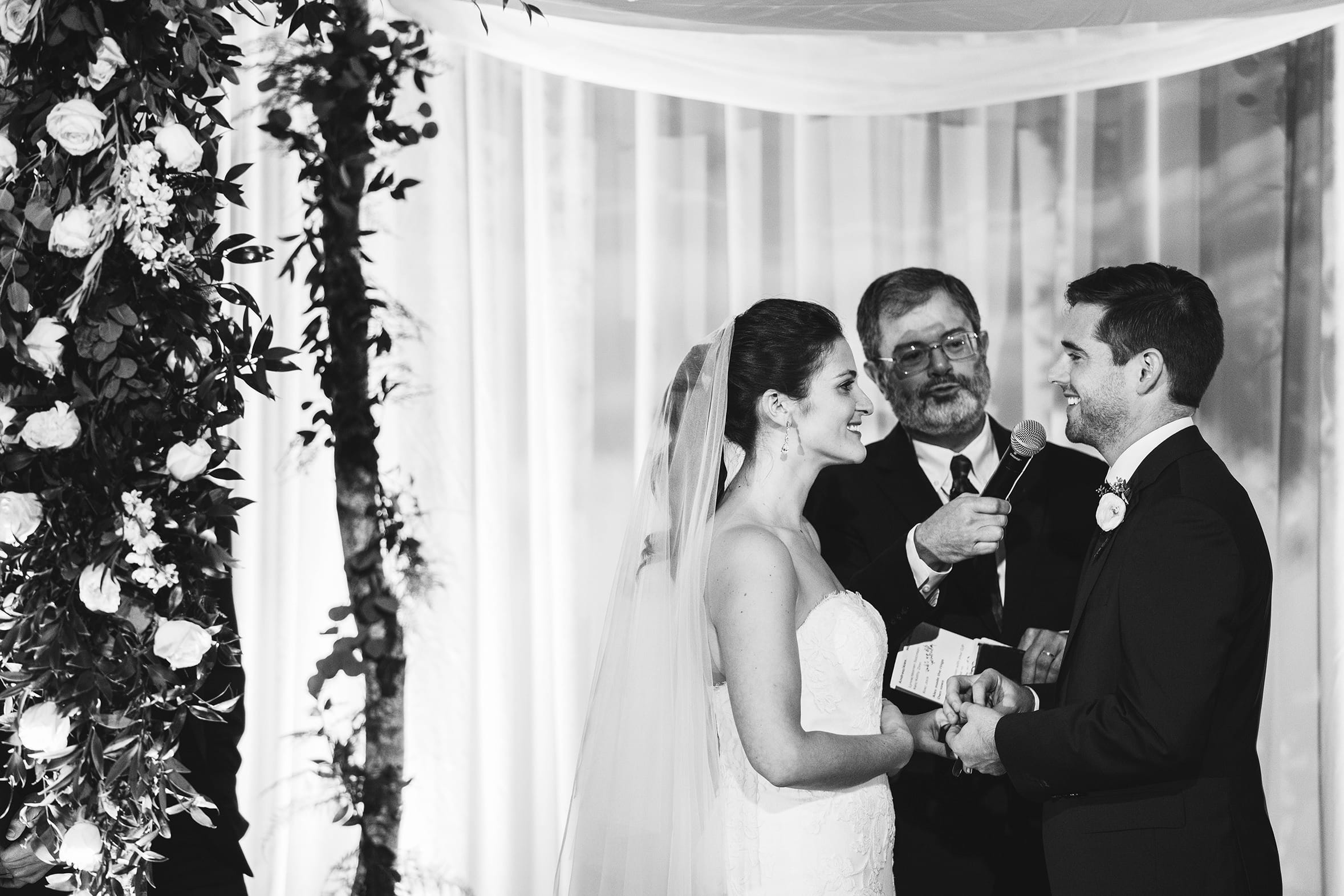 A best of Boston wedding photograph of a couple getting married during their Cyclorama wedding in Boston's south end