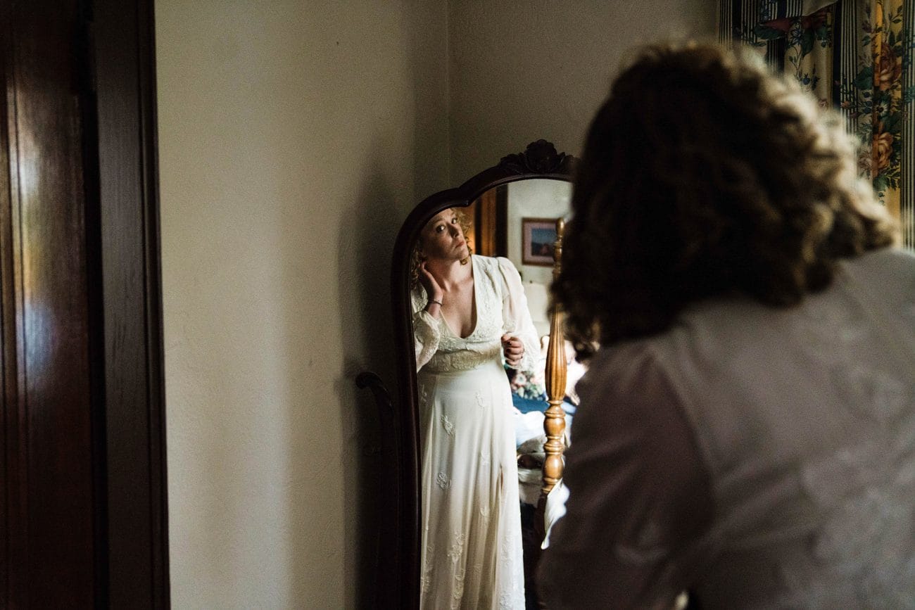 A documentary photograph featured in the best of wedding photography of 2019 showing a bride getting ready for her wedding
