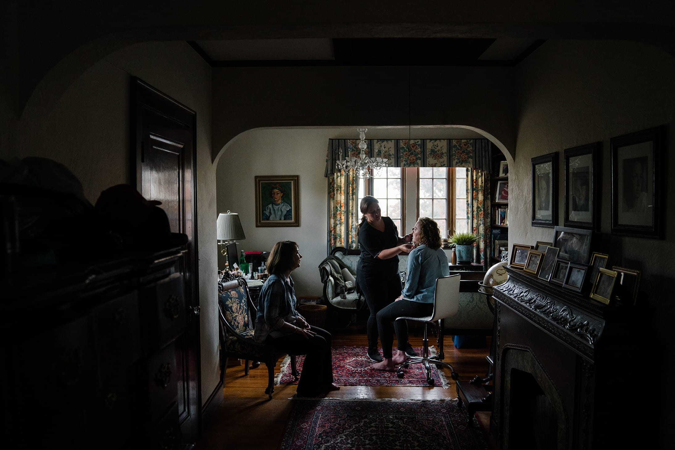 A documentary photograph featured in the best of wedding photography of 2019 showing a bride getting ready with her mom