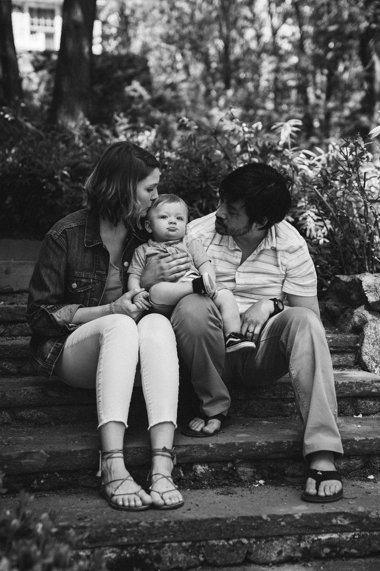 A documentary portrait of a family during their in home family session in Boston